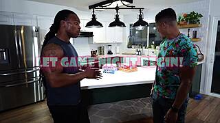 Voluptuous Ebony Gets Banged By Two Big Black Cocks