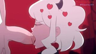 Modeus, The Lustful Demon From Helltaker, Seduces With Monster Cock And Deepthroat Blowjob