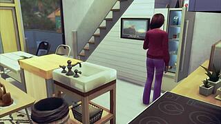 I licked my girlfriend's big tits and pussy in this 3d anime hentai with my friend