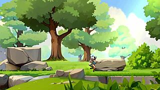 Horny orc face-sits lucky boy in game