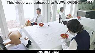 Bbw Stepmom Submits in BDSM 3some with Stepson and Husband.