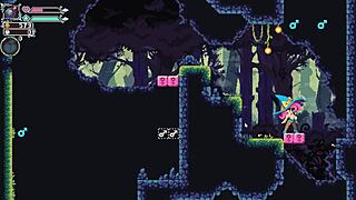 The goblin girl in Flip Witch game chooses the pornstar path.