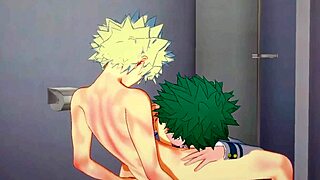 My Hero Academia Yaoi - Midoriya and Bakugou Intense Action