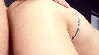 glam babe in roleplay, bent over and drilled