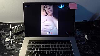 Spanish milf fucks fan on webcam