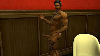 Gareth Williams bangs father-in-law in wild MMF threesome on Sims 4.