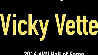 does this milf vicky vette drill her big pussy with a dildo by the pool?