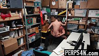 Loss Prevention Officer Catches Burglar Twink And Fucks Him Hard In Back Office.