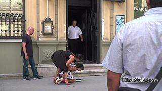 Hungarian Slave Exposed Naked Publicly First Time