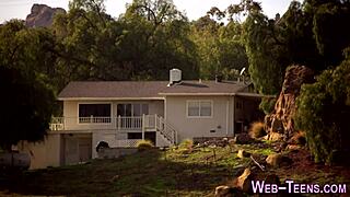 blonde teen 18+ gets finger banged in wild skinny 3some action.