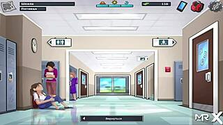 summertimesaga - i'll teach you french, episode 1 scene 35, in anime hentai style with european cartoon elements.