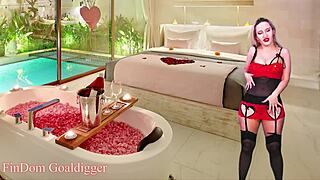 Chastity queen delivers jerk off instructions in financial domination session