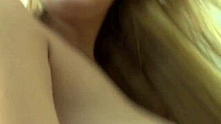 blonde pegs old man with strapon after milking prostate