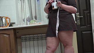 Anal Masturbation With Carrots Instead Of Dessert For Morning Tea And Doggy Style Big Booty Shaking From A Mature Bbw Plump Belly Fat Chubby Tits Big Tits Redhead.