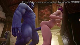 Blue Man Fucks Tight Elf In Warcraft Porn Parody Anal Scene?