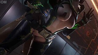 3D animated romantic sex with cum in pussy