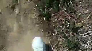 Bold Outdoor Fuck Queen 'Mei Na' Seduces Horny Guy On Park Bench For Blowjob, Then Enters Woods For Standing Bareback Doggy Creampie.