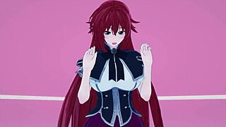 Feeling the madness in HS DxD NTR with Akeno and Rias