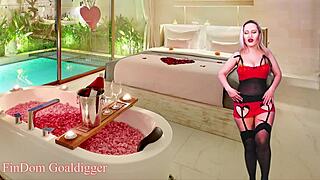 Chastity queen delivers jerk off instructions in financial domination session