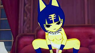ankha rides nice cock in bedroom