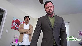 Stepsis caught in shower, bribed with silence for her petite tits exposed.