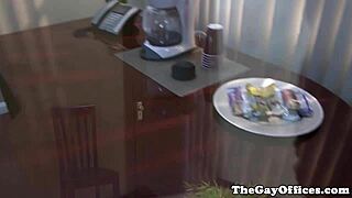 i blow my load in gay ebony hunk's ass at work