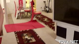 sexy undressed teen 18+ enjoys hardcore sex with blowjob and pov fucking 😏