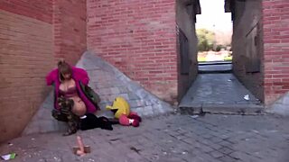 she strips naked in public street with no shame at all