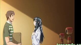 This slutty wife in hentai cheating with creampie