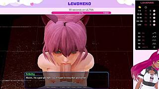 Vtuber Lewdneko Moaning Loudly While Playing Harem Hotel Part 25!