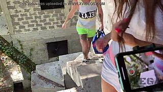 Whore Lost in Forest Gets All Holes Filled by Strangers