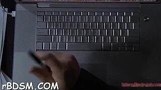 I Prod Her Bounded Tits And Hairless Pussy Hard