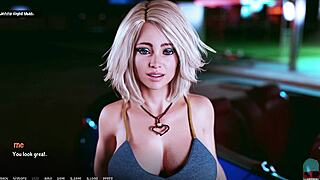 Blonde Babe on Date in Academy Game