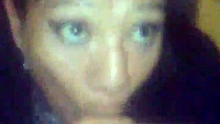 Wife sucks cock while looking into eyes, swallowing cum