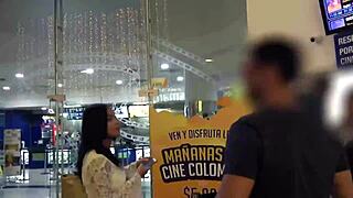 wow, this curvy latina babe in acro yoga spreading her legs for a massive cock 😍