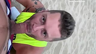 Public cruising adventures Barcelona gay beach Mar Bella