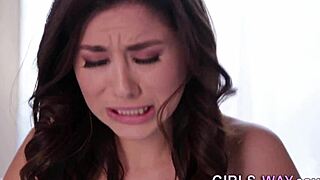 Beautiful les tribbing in high definition group session