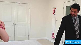 Does Gianna Gem suck that huge cock to make her friend cum?