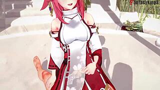 Yae Miko's Intense Sex In Genshin Fantasy