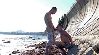 emotional gay sex on the beach with falcon