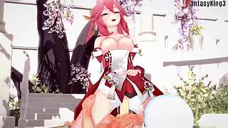 Yae Miko's Intense Sex In Genshin Fantasy