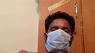 Hot Gay Masturbation Sex While Wearing Wife's Silk Gown!