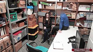 Skinny Babe Gets Nailed by Office Security Officer