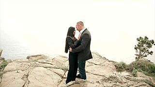 amanti suzie q takes huge cock in retro outdoor scene