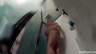 romi rain showers with big tits and pussy masturbation