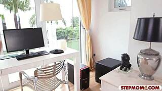 Want to join this busty stepmom and hot teen 18+ on the couch?