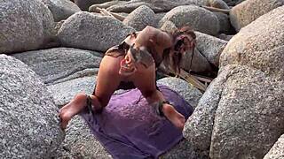 wild amazon monika fox craves anal and double penetration with huge toys, revealing a massive prolapse for free.