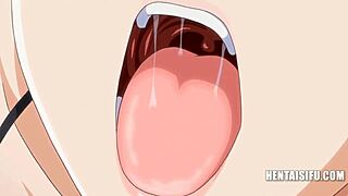 girls working at an animation company interact with their male intern in an erotic way