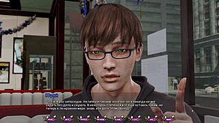 Beautiful boobs and hot blowjob in a 3D game