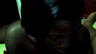 ebony teen sucks monster cock sloppy